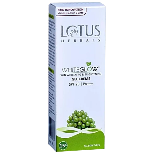 Lotus Herbals WhiteGlow Skin Whitening And Brightening Gel, Face Cream with SPF-25 PA+++