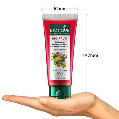 Biotique Fruit Brightening Depigmentation and Tan Removal Face Pack
