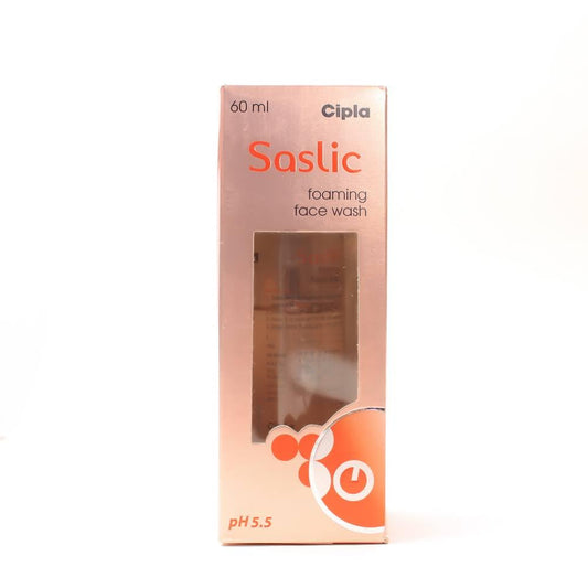 Cipla Saslic Foaming Face Wash | pH 5.5 | Salicylic acid | 60ml (Pack of 1)