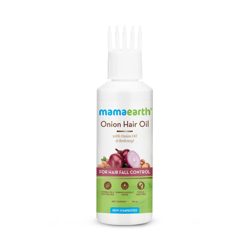 Mamaearth Onion Hair Oil for Hair Growth & Hair Fall Control with Redensyl 50/100 ml