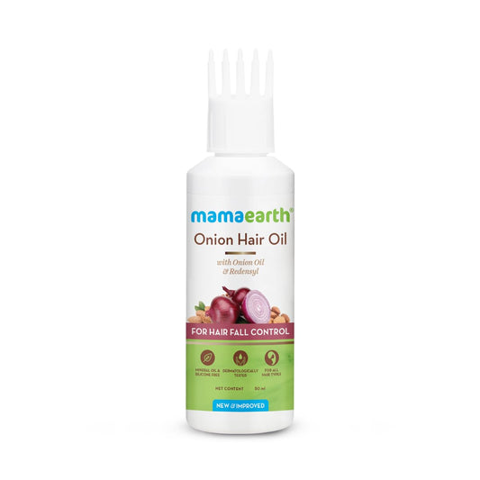 Mamaearth Onion Hair Oil for Hair Growth & Hair Fall Control with Redensyl 50/100 ml