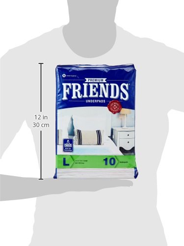 Friends Premium Disposable Underpads,Soft & Super Absorbency - 60x90 cm (Pack of 1).