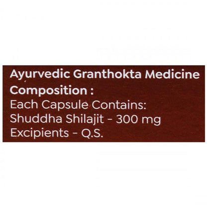 Baidyanath Asli Ayurved Shilajit 100% Pure Shilajeet 30 Capsules