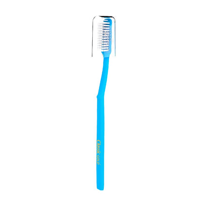 Classic Gold Supreme Manual Toothbrush for Adults | With Hard Dupont Tynex Bristles for Healthy Gums and Anti Bacterial Cover Cap | Pack of 12 Pieces