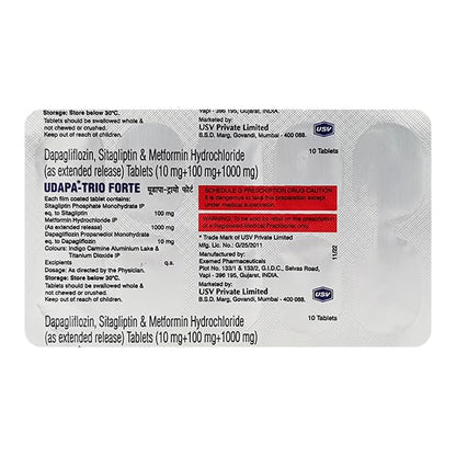 Udapa-Trio Forte - Strip of 10 Tablets