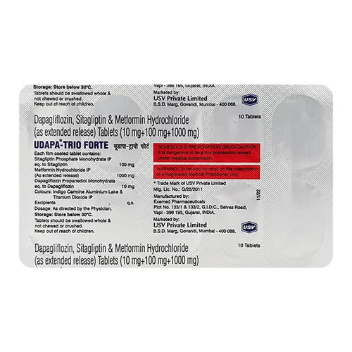 Udapa-Trio Forte - Strip of 10 Tablets