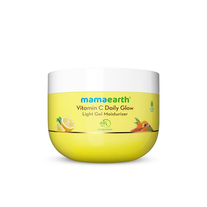 Mamaearth Vitamin C Daily Glow Light Gel Moisturizer With Vit C & Turmeric For Skin Brightening 200G|Long-Lasting, Nonsticky Hydration|Oilfree, Lightweight &Quick-Absorbing|Free From Harmfulchemicals