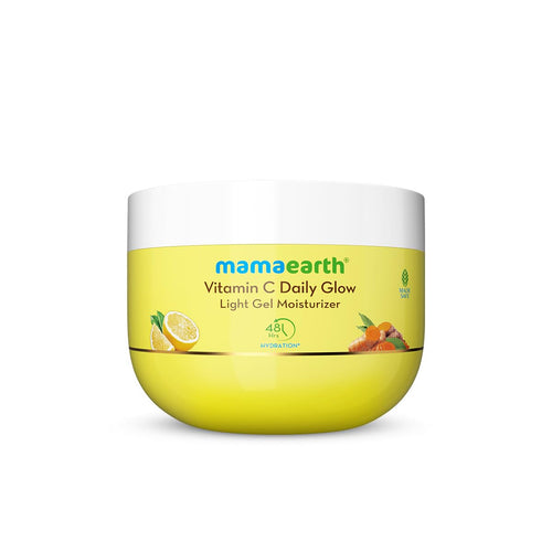 Mamaearth Vitamin C Daily Glow Light Gel Moisturizer With Vit C & Turmeric For Skin Brightening 200G|Long-Lasting, Nonsticky Hydration|Oilfree, Lightweight &Quick-Absorbing|Free From Harmfulchemicals