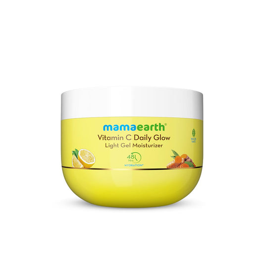 Mamaearth Vitamin C Daily Glow Light Gel Moisturizer With Vit C & Turmeric For Skin Brightening 200G|Long-Lasting, Nonsticky Hydration|Oilfree, Lightweight &Quick-Absorbing|Free From Harmfulchemicals