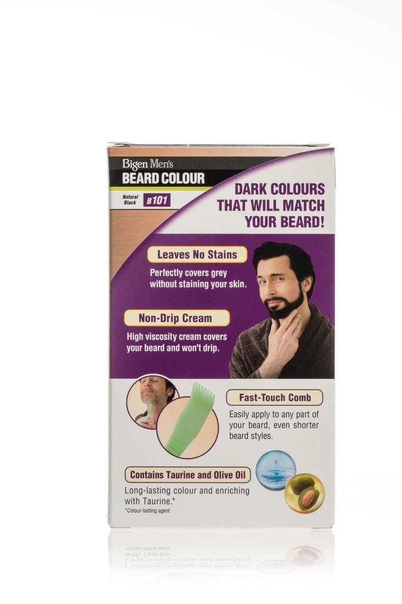 Bigen Mens Beard Colour Natural Black B101 40G
