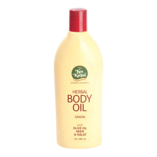 Keo Karpin Ayurvedic Body Oil | Non-Sticky, Sandal Fragranced Herbal Body Oil, Enriched With Olive Oil, Neem And Haldi | l |