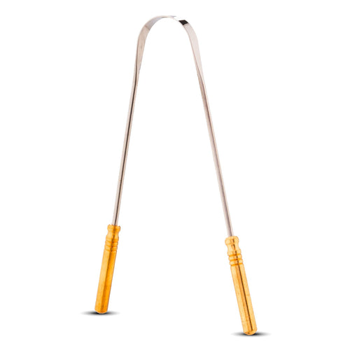Vega EasyGlide Tongue Cleaner Scraper with Flexible Metal Handle for Gentle & Effective Oral Hygiene, Reduces Bad Breath