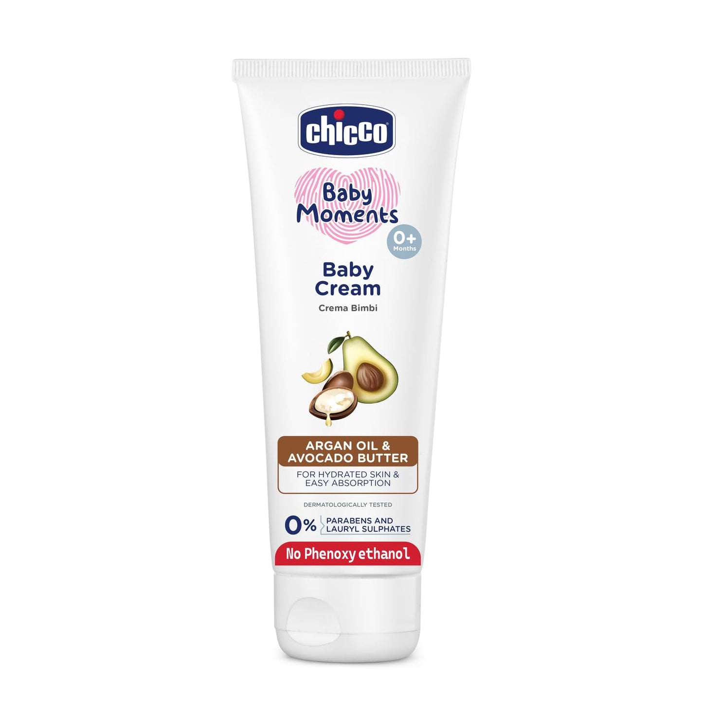 Click to see full view Chicco Baby Moments Baby Cream for Babies with Argan Oil & Avocado Butter , 100gm