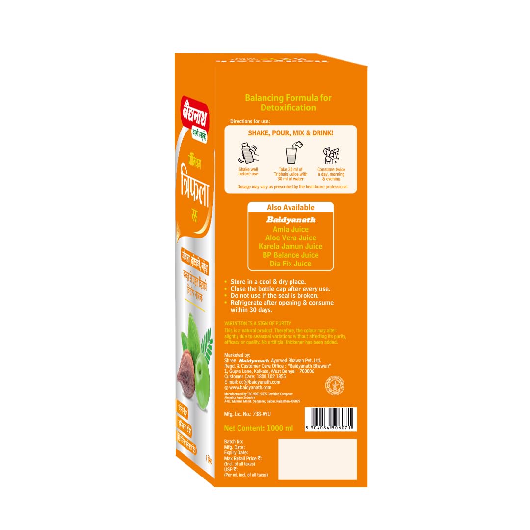 Baidyanath Asli Ayurved Premium Triphala Juice - 1L