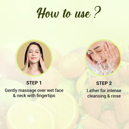 Biotique Fruit Brightening Face Wash| Ayurvedic and Organically Pure| Advanced Swiss Technology |100% Botanical Extracts| Suitable for All Skin Types | 100mL