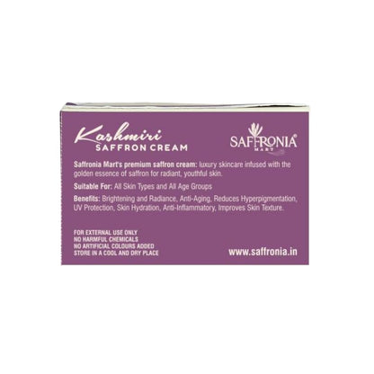 Saffron Dew Youthful Moisturizer Cream | Protects Skin Cells | Anti Wrinkle & Fairness Day and Night Cream 50gm