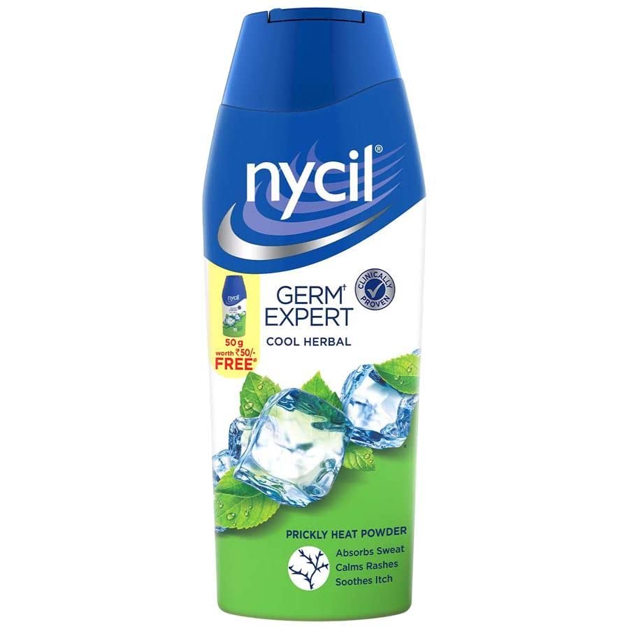 Nycil Germ Expert Prickly Heat Powder,Combo of 150gm, Assorted Fragrances (Cool Herbal)