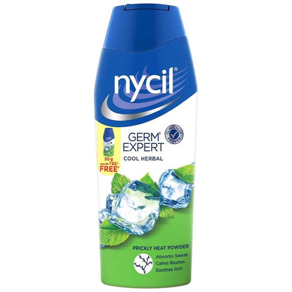Nycil Germ Expert Prickly Heat Powder,Combo of 150gm, Assorted Fragrances (Cool Herbal)