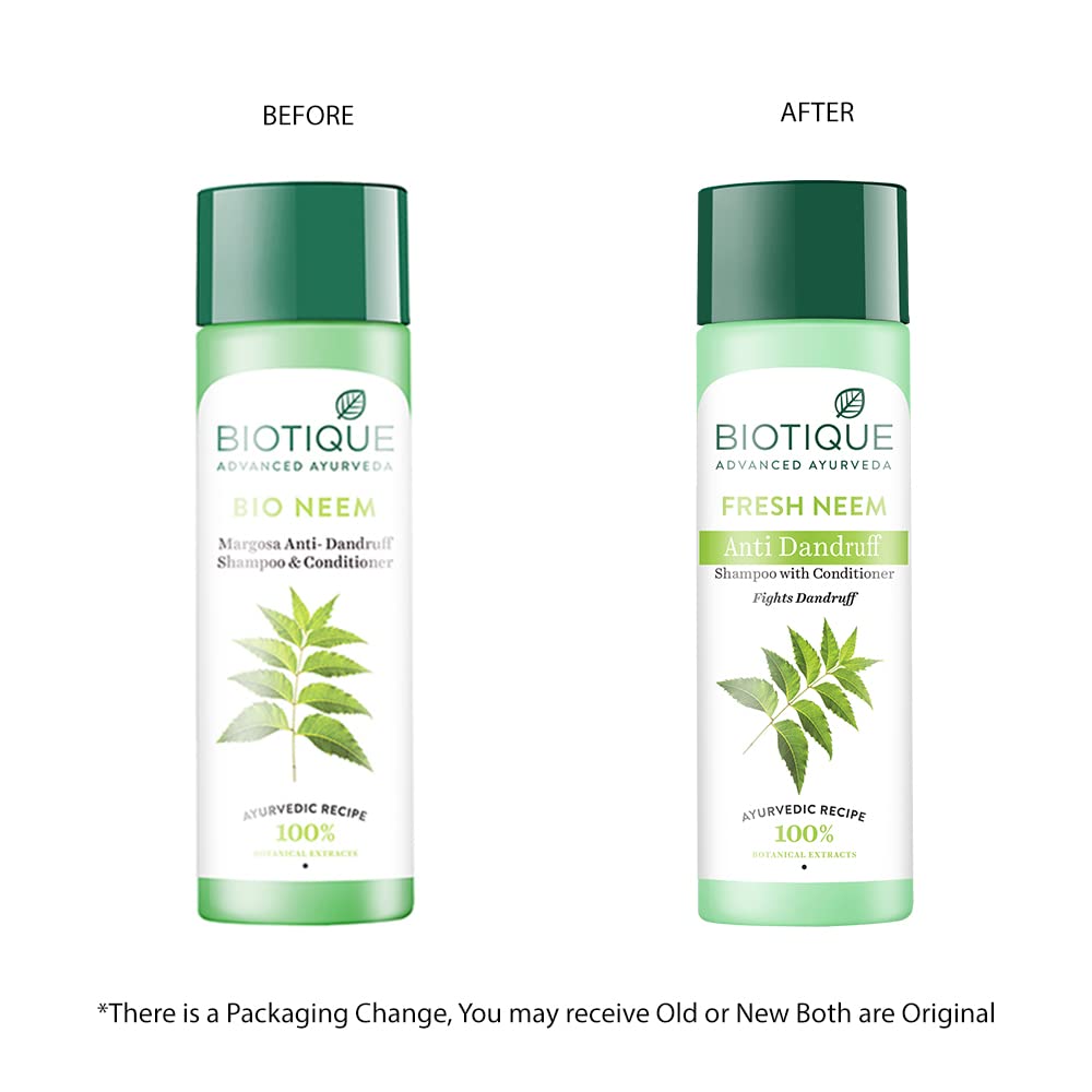 Biotique Fresh Neem Anti Dandruff Shampoo and Conditioner