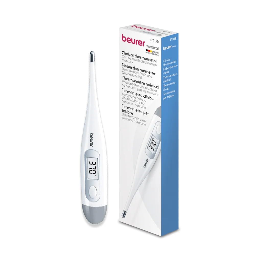 Beurer FT-09 Digital Oral Thermometer for Fever | High Accuracy |Digital Display | 1count