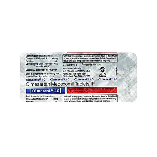 Olmezest 40 - Strip of 10 Tablets