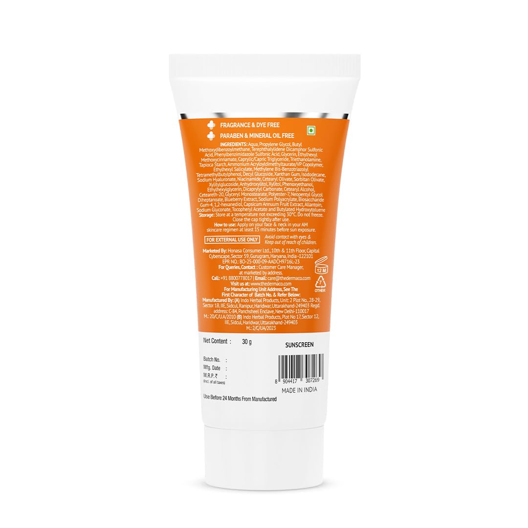 The Derma Co 1% Hyaluronic Sunscreen Aqua Gel SPF 50 PA++++ | 30 g