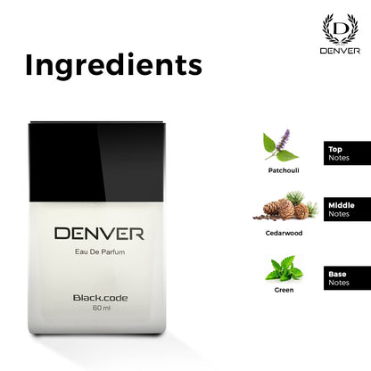 DENVER Black Code Perfume For Men -60 ML