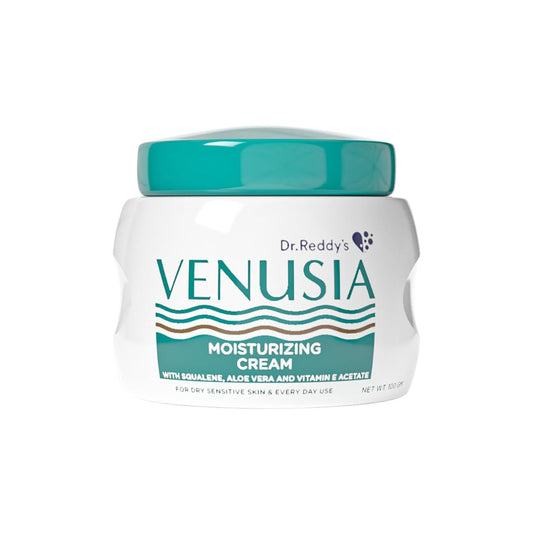Venusia Moisturizing Cream by Dr. Reddy's I Body & face cream for dry to very dry skin IWith Aloe Vera, Vitamin E and Squalene I Upto 24 hrs hydration I Non comedogenic, Non greasy I 100g