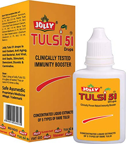 Jolly Tulsi 51 Drops Natural Immunity Booster 30ml   (1Count)