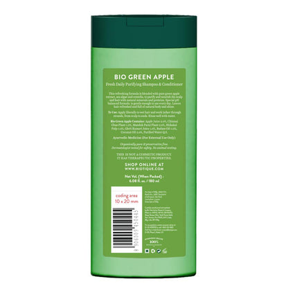 Biotique Bio Green Apple Fresh Daily Purifying Shampoo and Conditioner for Oily Scalp and Hair