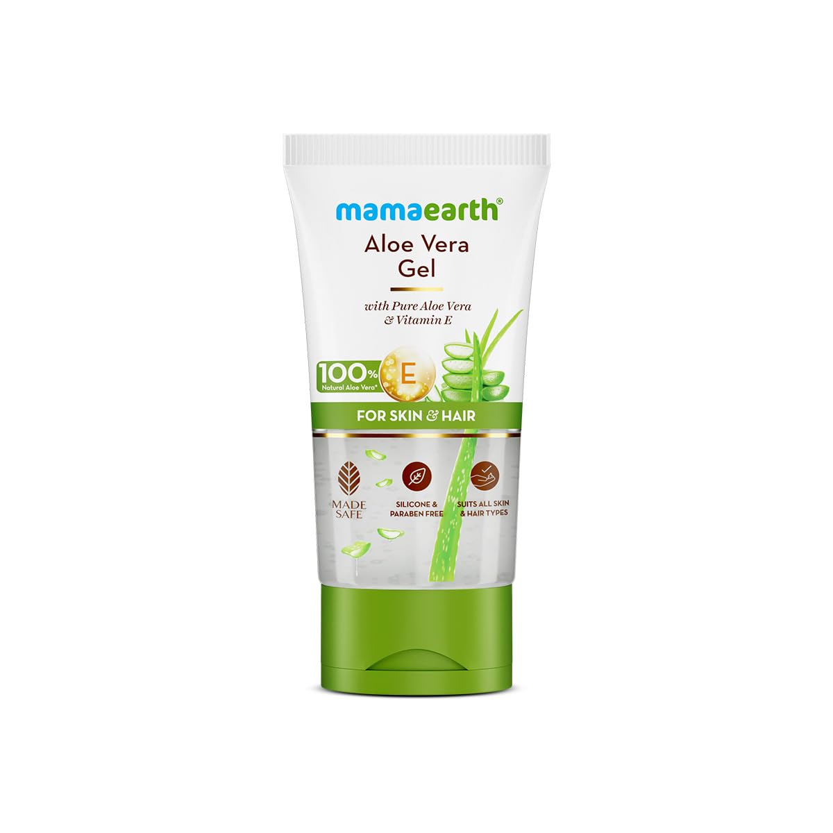 Mamaearth Aloe Vera Gel with 100% Pure & Natural Aloe Vera & Vitamin E for Skin & Hair |100ml