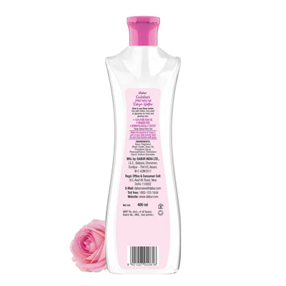 Dabur Gulabari Premium Rose Water/Face Toner - 400ml | No Paraben | Alcohol Free | Cleanses, Hydrates & Moisturises Skin | Balances & Restores Skin's pH Levels | For All Skin Types