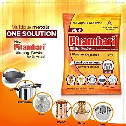 Pitambari Shining Powder 150g- For Copper, Brass, Silver, Aluminium, Iron and Steel