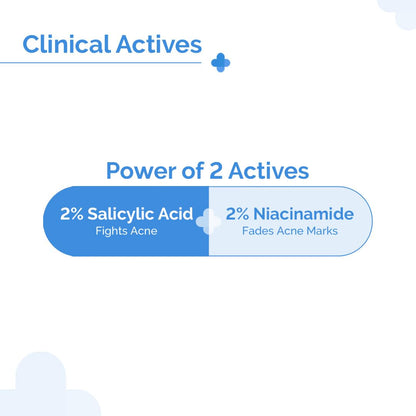 The Derma Co Sali-Cinamide Anti-Acne Face Wash with 2% Salicylic Acid & 2% Niacinamide - 80 ml