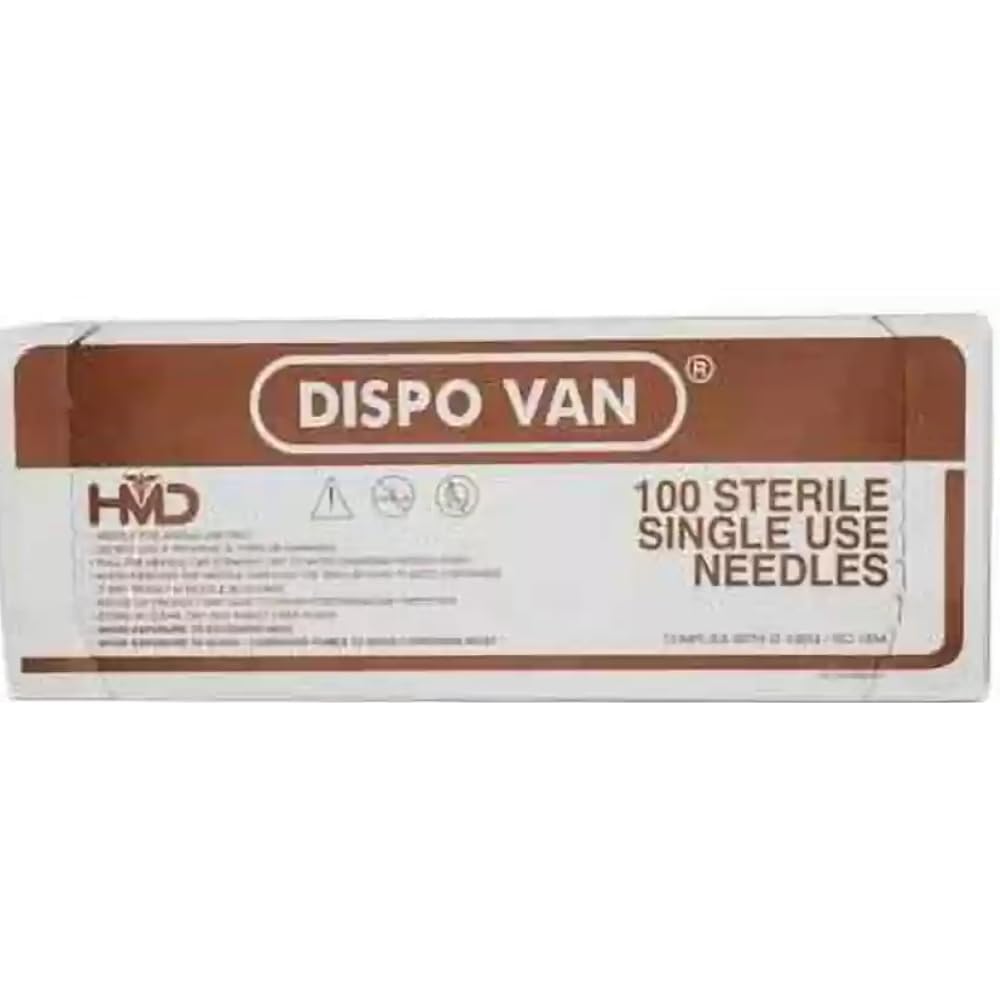 Dispovan Hypodermic Medical Needles, Pack of 100