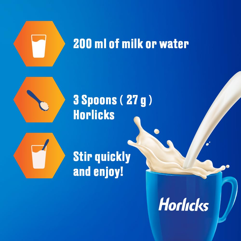 Horlicks Nutrition Drink Jar - 500 g - Classic Malt - Clinically Proven to make kids Taller, Stronger, Sharper