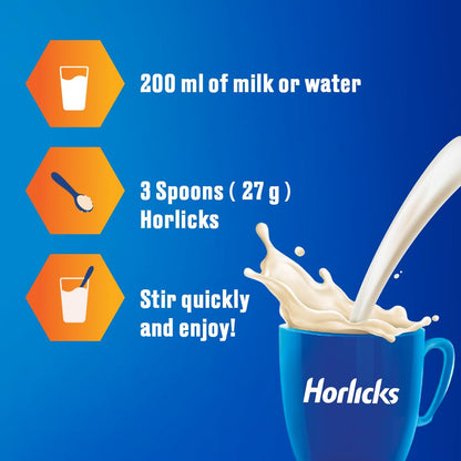 Horlicks Nutrition Drink Pouch - 750 g - Classic Malt - Clinically Proven to make kids Taller, Stronger, Sharper