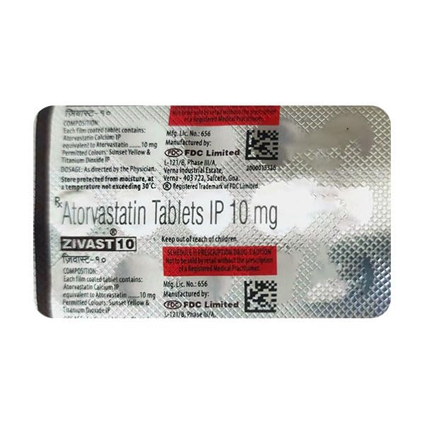 Zivast 10 - Strip of 15 Tablets