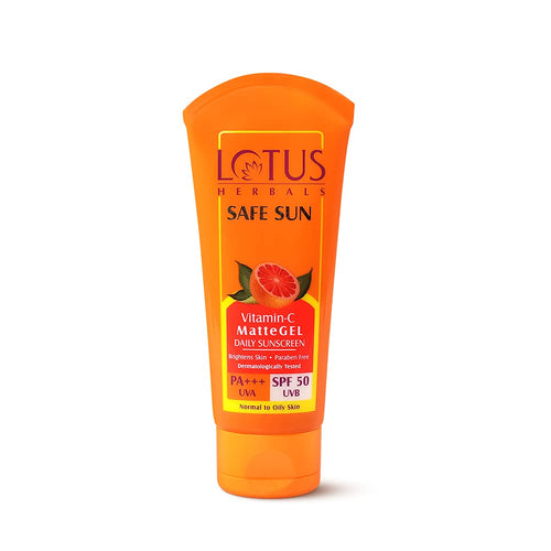 Lotus Herbals Safe Sun Vitamin C Matte Gel Daily Sunscreen | SPF 50
