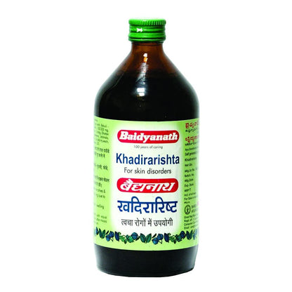 Baidyanath Khadirarishta | Ayurvedic Syrup for Skin Disorders | Blood Purifier, 450 ml