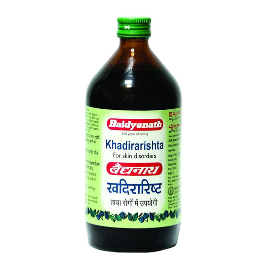 Baidyanath Khadirarishta | Ayurvedic Syrup for Skin Disorders | Blood Purifier, 450 ml
