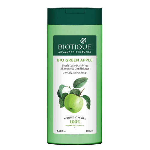Biotique Bio Green Apple Fresh Daily Purifying Shampoo and Conditioner for Oily Scalp and Hair