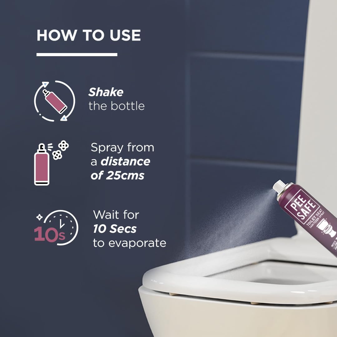 PEESAFE Pee Safe Toilet Seat Sanitizer Spray (300ml) - Lavendar