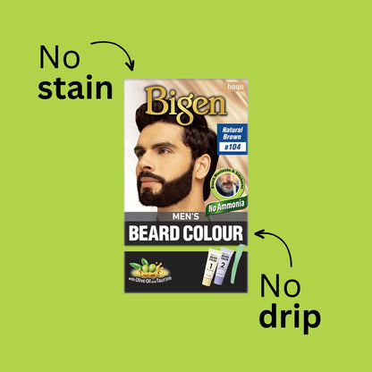 Bigen Men's Beard Color Natural Brown (B104) 20gm+20gm=40gm