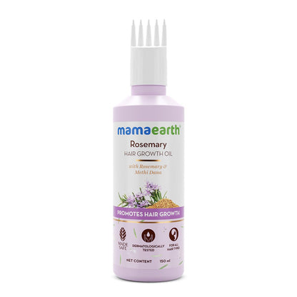 Mamaearth Rosemary Hair Growth Oil with Rosemary & Methi Dana for Promoting Hair Growth - 100 ml | Controls Hair Fall | Strengthens Hair