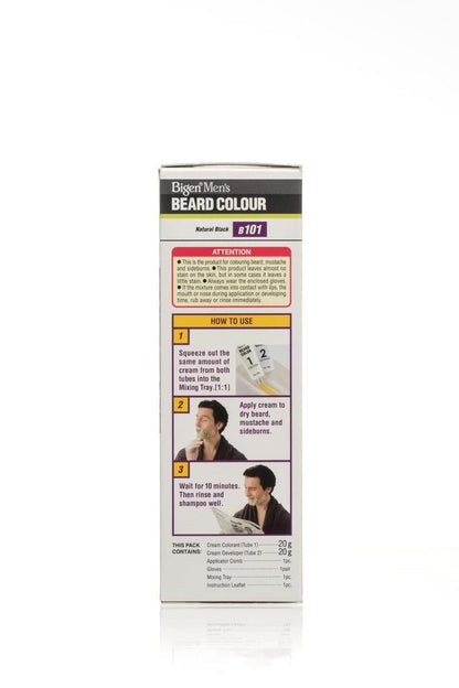 Bigen Mens Beard Colour Natural Black B101 40G