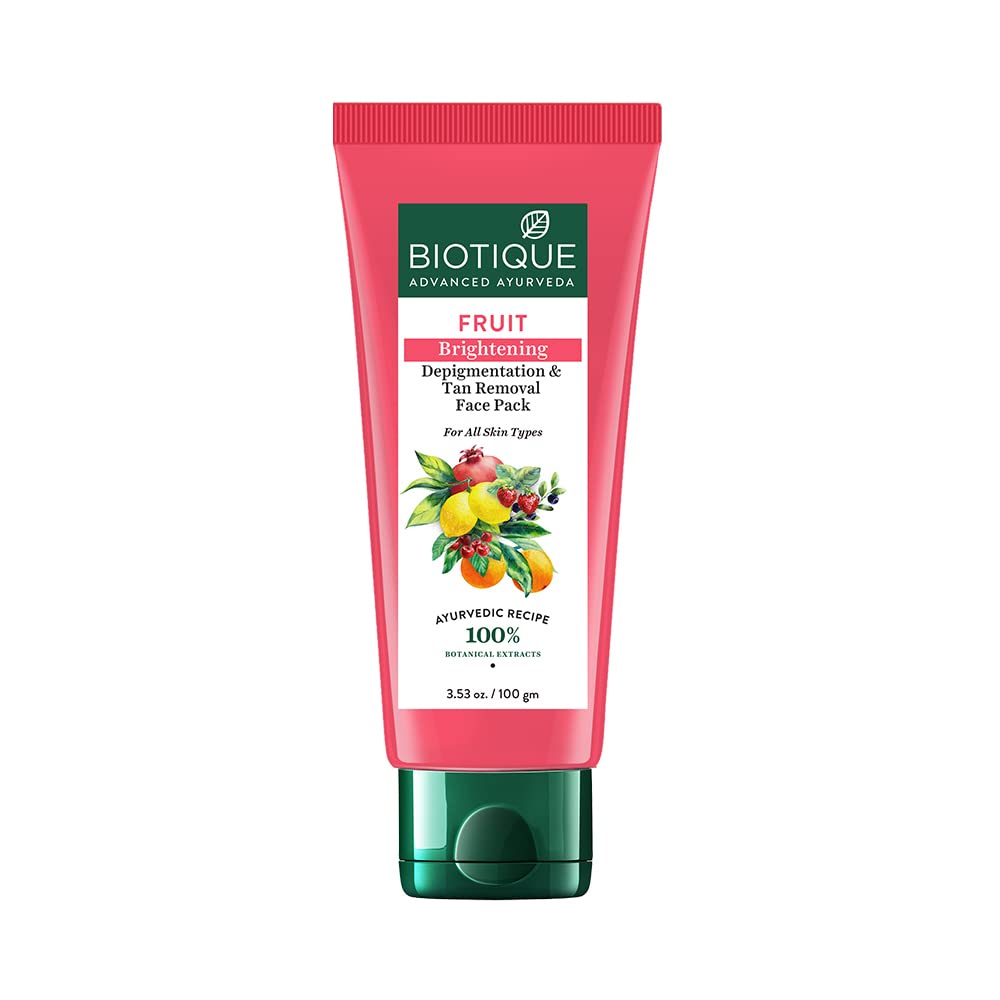 Biotique Fruit Brightening Depigmentation and Tan Removal Face Pack