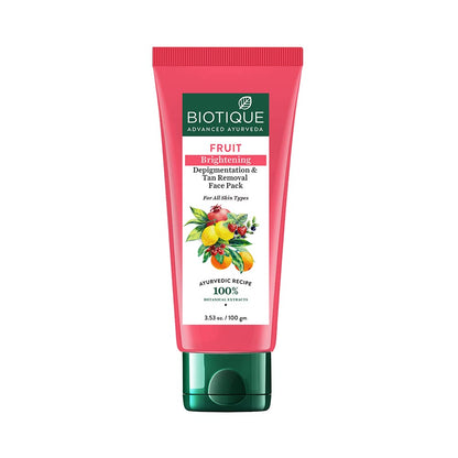 Biotique Fruit Brightening Depigmentation and Tan Removal Face Pack