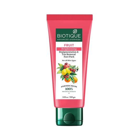 Biotique Fruit Brightening Depigmentation and Tan Removal Face Pack