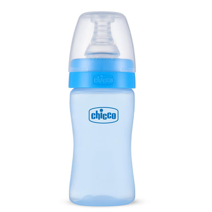 Chicco Feed Easy Milk Feeding Plastic Bottle for Babies & Toddlers, BPA-Free, Slow Flow, 0m+ (125ml)